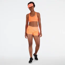 ODZIEZ BIEGOWA|BIEGANIE*New Balance ODZIEZ BIEGOWA|BIEGANIE Spodenki damskie WS21267NDF – pomarańczowe