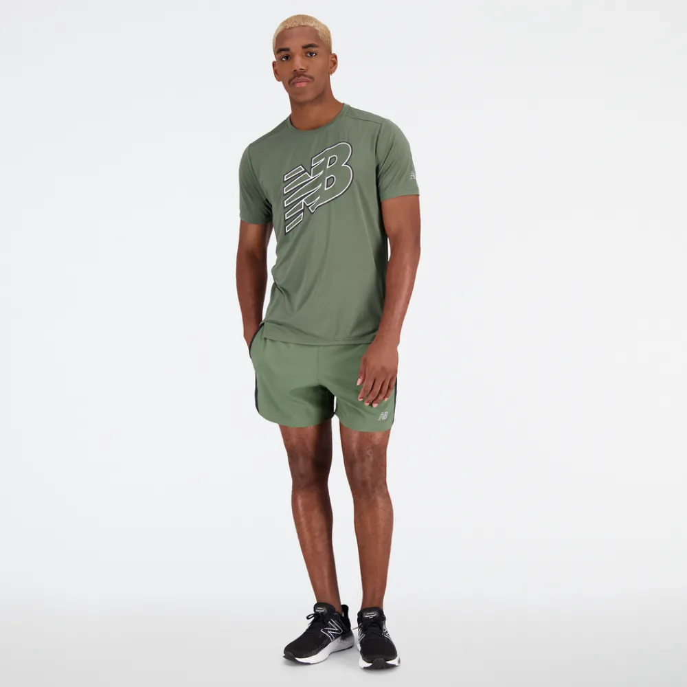 BIEGANIE*New Balance BIEGANIE Spodenki męskie MS23228DON – zielone