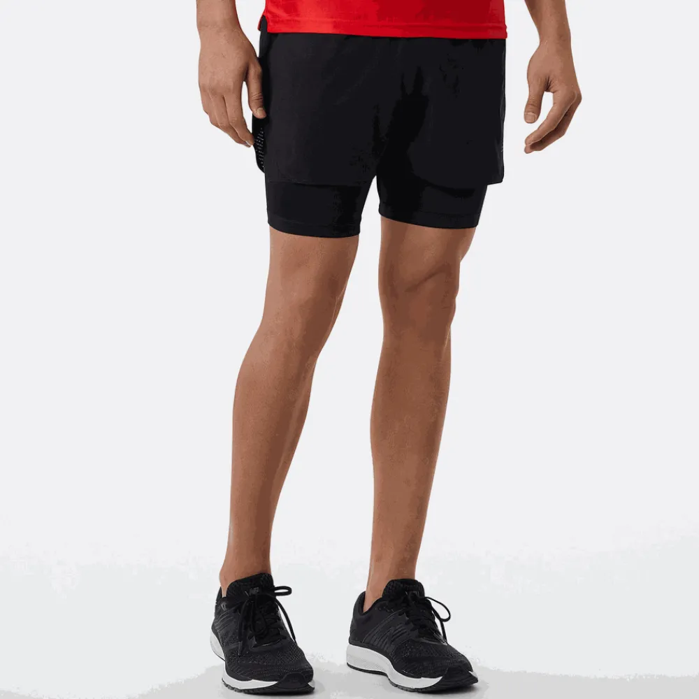 ODZIEZ BIEGOWA|BIEGANIE*New Balance ODZIEZ BIEGOWA|BIEGANIE Spodenki męskie MS23282BK – czarne