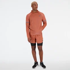 ODZIEZ BIEGOWA|BIEGANIE*New Balance ODZIEZ BIEGOWA|BIEGANIE Spodenki męskie MS23282MHY – brązowe