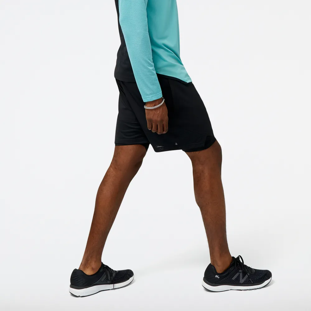 ODZIEZ BIEGOWA|BIEGANIE*New Balance ODZIEZ BIEGOWA|BIEGANIE Spodenki męskie MS31244BK – czarne
