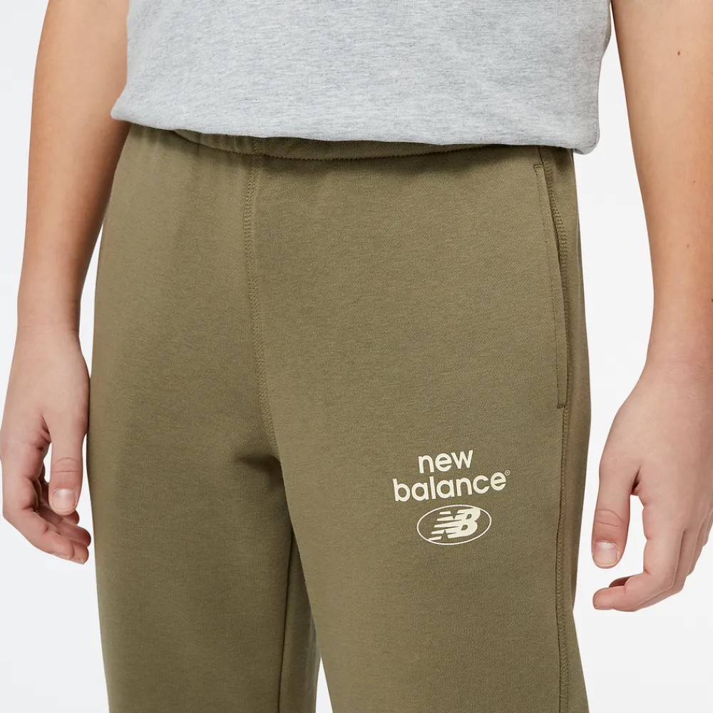 New Balance Spodnie dziecięce YP31515CGN – zielone