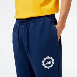 ODZIEZ BIEGOWA*New Balance ODZIEZ BIEGOWA Spodnie męskie MP31902NNY – granatowe
